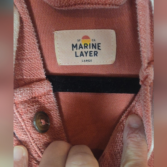 Marine Layer Mens Large Portola Beach Hoodie Chutney - Picture 4 of 6